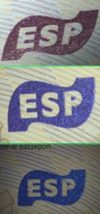 Verificar un pasaporte español, proceso de impresión