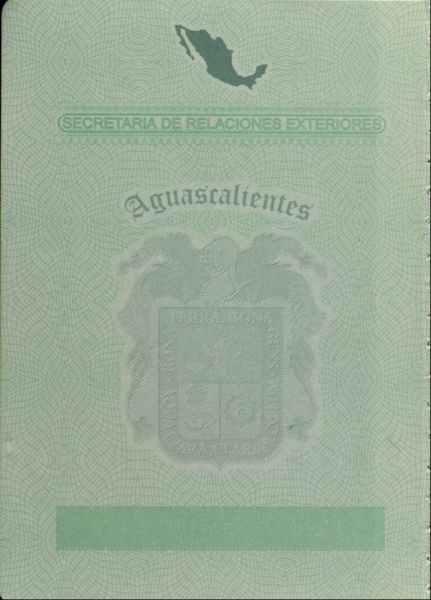 Verify a Mexican passport online, beginning of passport book
