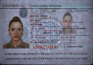 Verify a Mexican passport online, watermark