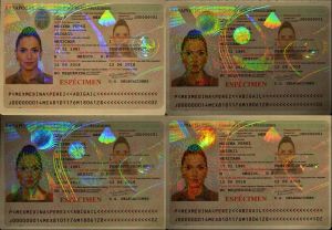 Verify a Mexican passport online, DOVID security laminate