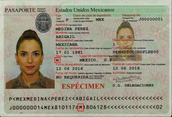 Consultar pasaporte mexicano en línea, género del titular Consultar pasaporte mexicano en línea, género del titular