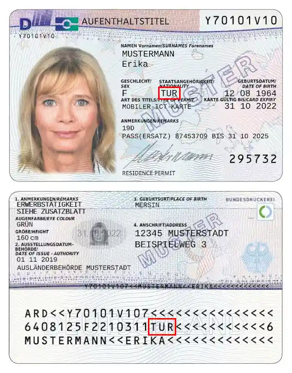 Vérifier un titre de séjour allemand, nationalité Vérifier un titre de séjour allemand, nationalité