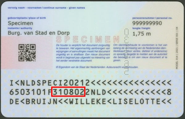 Comprobar la fecha de caducidad de un documento de identidad holandés en línea Comprobar la fecha de caducidad de un documento de identidad holandés en línea