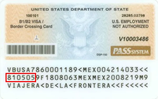 Verifique una tarjeta de cruce fronterizo de EE. UU., fecha de nacimiento Verifique una tarjeta de cruce fronterizo de EE. UU., fecha de nacimiento