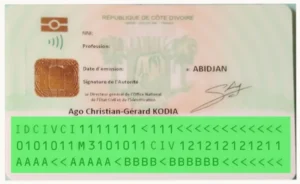 Verification of Ivorian identity card validity, MRZ validation