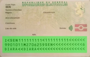 Verification Senegalese ECOWAS identity card validity, MRZ validation