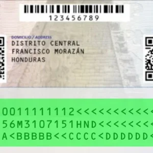 Verification of validity of Honduran national identity document (DNI)
