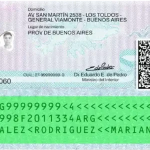 Verificación de validez de la tarjeta de identidad argentina (DNI)