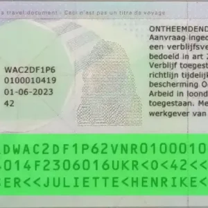 Vérification validité document d’identité pour étrangers type O néerlandais